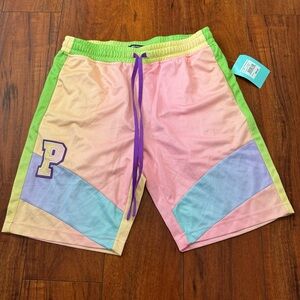 NWT PINK DOLPHIN MR. POSITIVE WINDBREAKER SHORTS SZ MEDIUM M